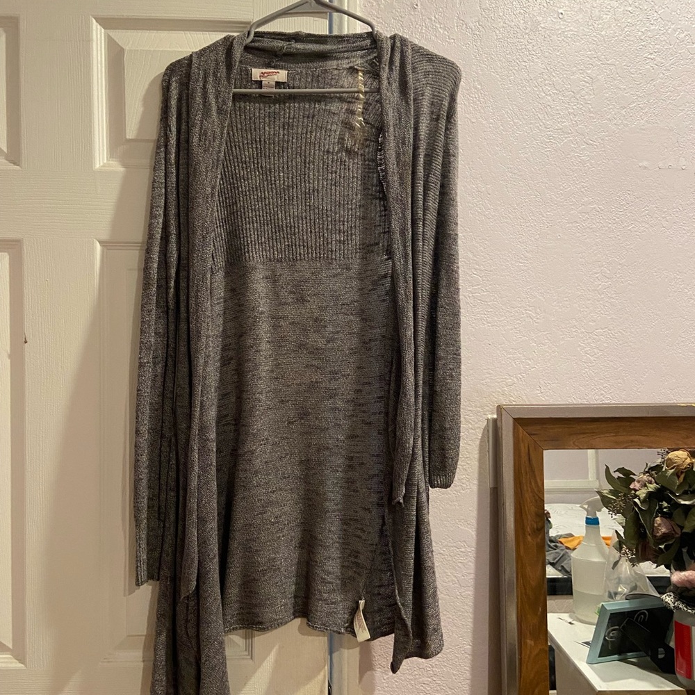 Grey long cardigan